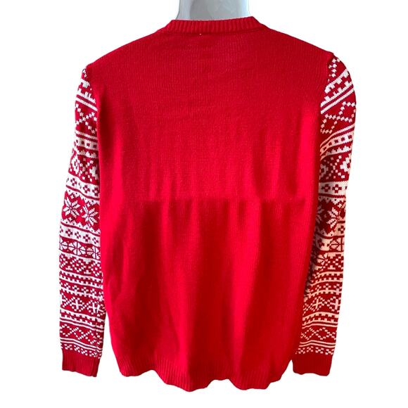 NOBO Stuffed Animal 3D Reindeer Ugly Christmas Sweater Size Large (11-13) - Picture 3 of 4